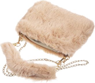 Yardwe Large Capacity Plush Chain Messenger Bag for Women Stylish Soft Shoulder Bag for Travel Shopping Everyday Use Versatile Crossbody Tote for Casual and 