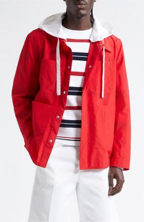 Thom Browne Utility Jacket with Removable Hood in Red at Nordstrom, Size 3