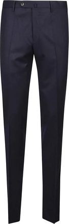 Pantaloni Torino Slim Flat Front Pant - Heren - Chinos - Blauw - 2XL - Wol - Broeken