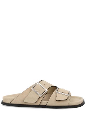 Alohas Alba Silver Buckles Slide Sandals