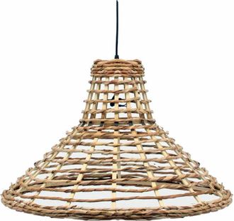 DKD Home Decor Lampadario DKD Home Decor 56 x 56 x 34 cm Marrone Rattan 50 W
