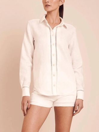 Azulu Mali Button Down Shirt In Ivory