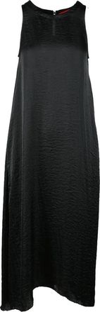 Virginia Bizzi Long Black Dress with Textured Fabric