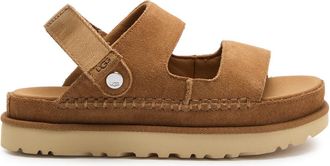 UGG Ugg Goldenstar Glide Suede Flatform Sandals - Brown - 7 (IT40/ UK7)
