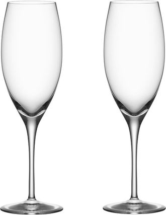 Orrefors Set of 2 Premier Champagne Glasses in Clear at Nordstrom