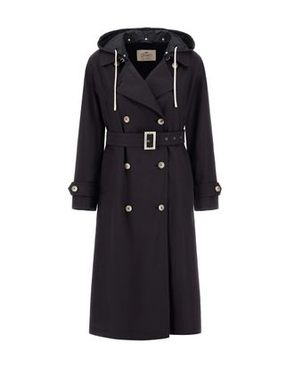 Herno Navy Blue Trench Coat