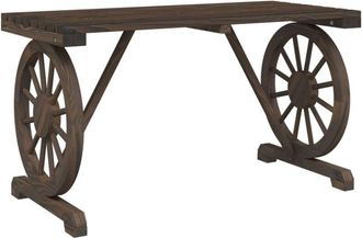 vidaXL Mesa de jardín madera maciza abeto 115x55x65 cm Vidaxl