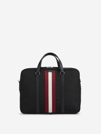 BALLY ブラックレザービジネスバッグ メンズ ビジネスバッグ：レザーのデザイナーズブリーフケース