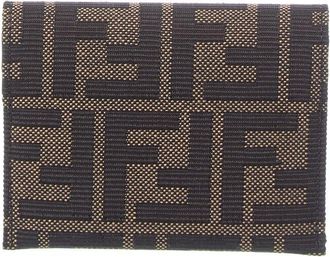 Fendi Fendi Ff Jacquard Canvas Card Case