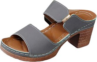 Generic Pumps Womens Sandals with Heel - Elegant Slippers Slides Peep Toe Summer Shoes Dress Shoes Wedding Shoes Summer Sandals High Heels Slippers Slippers S