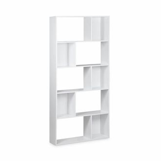 Sweeek Librer&iacute;a con 5 baldas y 10 compartimentos, blanco