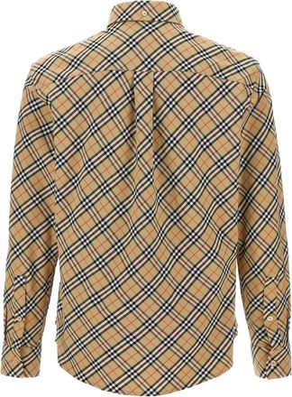 Burberry Check Print Shirt - Beige