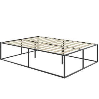 TecTake Bed Frame Kyoto 140 X 200 X 46.5 Cm - Black | Size: Double