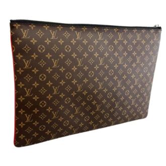 Louis Vuitton Pre-owned Clutches, male, Brown, Size: ONE SIZE Pre-owned Clutch bag