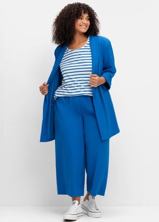 Sheego Webhose SHEEGO, Damen, Gr. 44, Normalgr&ouml;ssen, blau (kobaltblau), 95% Polyester, 5% Elasthan, unifarben, Hosen Webhose