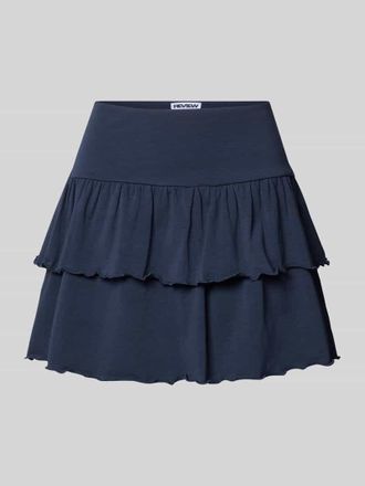 Review Minirock im Stufen-Look in Dunkelblau, Gr&ouml;&szlig;e XS