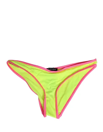 Dolce & Gabbana Unisex Yellow Pink Nylon Bottom Beachwear Bikini Underwear Elastane Clothing