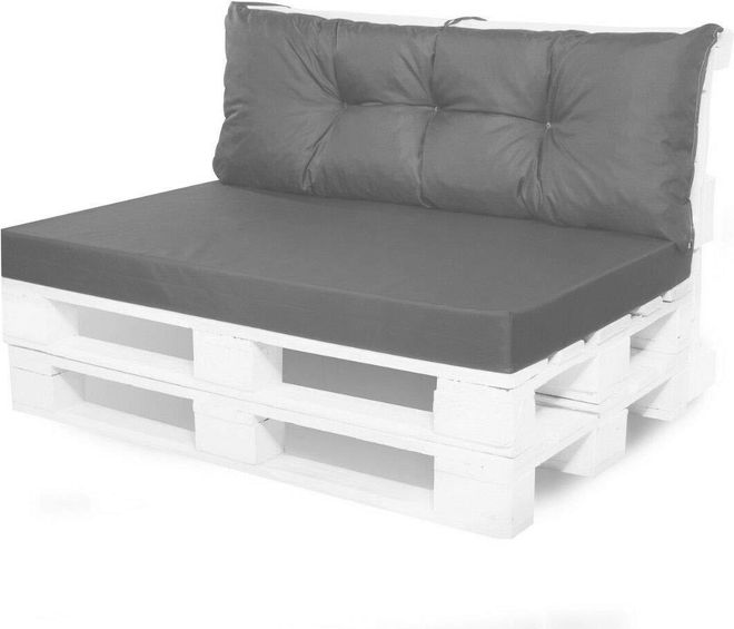 Generic Palettenkissen Outdoor - Palettenkissen wasserfest - Palettenkissen Set (Set sitzkissen 120x60 + rückenkissen 120x50, Grau) ab 79,00 €