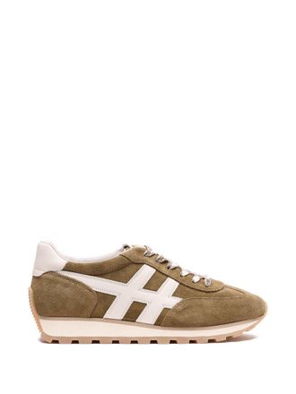 Hogan Green Suede Appliqu&eacute; Sneakers