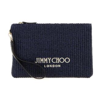 Jimmy Choo London Clutches, female, Blue, Size: ONE SIZE Zipped Flat Pouch