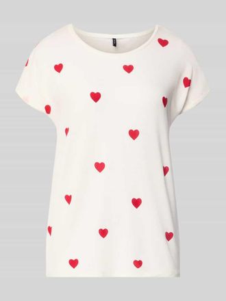 Vero Moda Relaxed Fit T-Shirt aus Lyocell-Mix Modell AVA in Weiss, Gr&ouml;&szlig;e XL