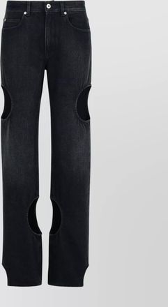 Off-white meteor cut-out denim jeans