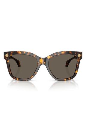 Versace 55mm Square Sunglasses in Havana Yellow /Brown at Nordstrom