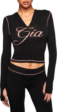I.AM.GIA Blare Crop Hoodie in Black at Nordstrom, Size Xx-Small