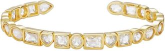 Liv Oliver 18K Plated 8.75 Ct. Tw. Quartz Cz Radiant Heart Bracelet