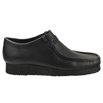 Clarks Wallabee Leather Mens Lace Up Shoes - Black Black - Size:UK 10.5