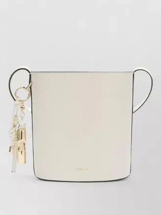 Furla bucket bag adjustable strap gold tone hardware