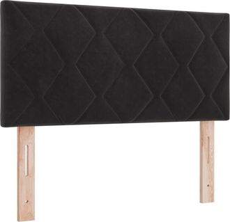 vidaXL Cabecero Led Con Luces De Tiras Led Negro 90 Cm Terciopelo Vidaxl