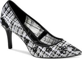 Karl Lagerfeld Royale Whimsy Pointed Toe Pump in Black Multi at Nordstrom Rack, Size 8.5