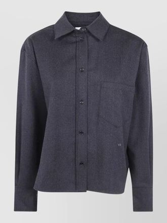 Victoria Beckham ellys tailored shirt jacket chest pocket
