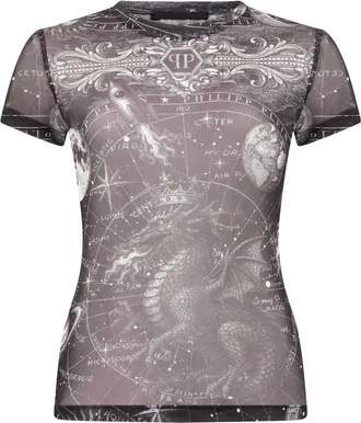 Philipp Plein Tops, Dames, Zwart, 2Xl, T-Shirts