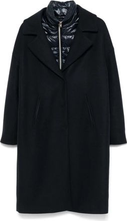 Herno Padded Collar Coat - Dames - Mantel - Blauw - XL - Wol - Jassen