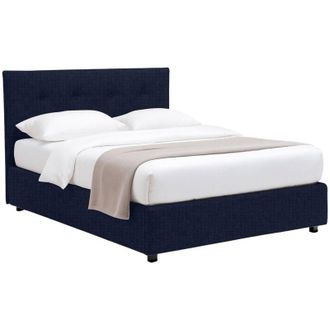 Dmora Letto Matrimoniale Oxford, Sfoderabile, Contenitore Made in Italy, Viola Scuro