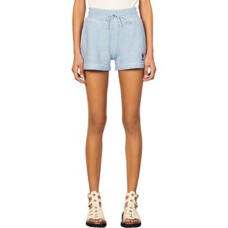 Sandro Gillis Cotton Shorts in Bleu at Nordstrom Rack, Size 10 Us / 42 Fr