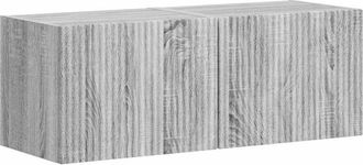 vidaXL Mueble De Tv Montado En La Pared 2 Pcs Gris Sonoma Vidaxl