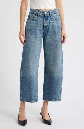 DL1961 Taylor High Waist Relaxed Barrel Jeans in Endless Sea at Nordstrom Rack, Size 24P