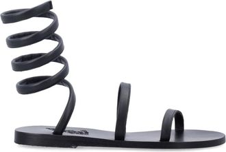 Ancient Greek Sandals Ofis Wrap Sandal - Dames - Sandalen - Zwart - 36 EU - Leer - Schoenen