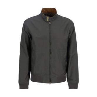 Barbour Bomber Jackets, male, Green, Size: XL Royston Wax Jacket