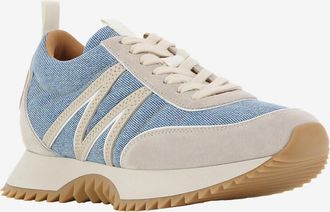 Moncler Niedrige Denim- und Wildledersneakers Pacey