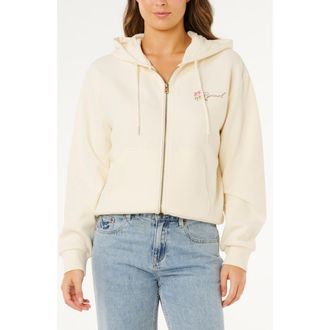 Rip Curl Poolside Cotton Blend Hoodie in Bone at Nordstrom, Size Xx-Small