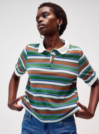 Twik Womens Summer stripes Polo Shirt