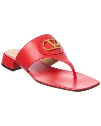 Valentino Vlogo Signature Leather Sandal