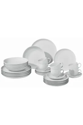 SELTMANN WEIDEN Kombiservice, Wei&szlig;, Keramik, 30-teilig, Made in Germany, Geschirr, Geschirrsets, Kombiservice