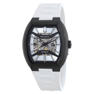 Bulova Maquina Automatic Skeleton Dial Mens Watch 98A345