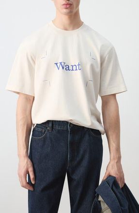 Mango x Fantastic Man Want Graphic T-Shirt in Off White at Nordstrom, Size X-Large