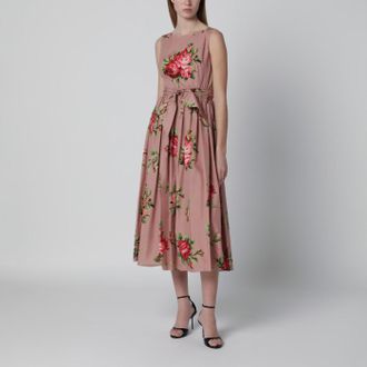 Dolce & Gabbana Cotton dress with Bouquet rose print